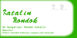 katalin mondok business card